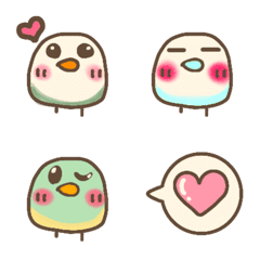 Three birds and Kotori-chan Emoji