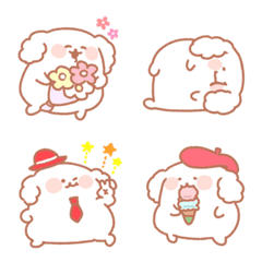Fluffy & cute poodle emoji