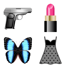 Gun and butterfly