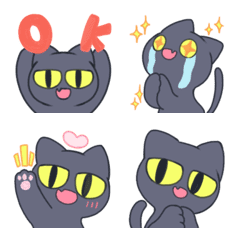 Cheerful black cat Emoji 2[TH]