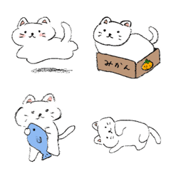 Pencil white cat