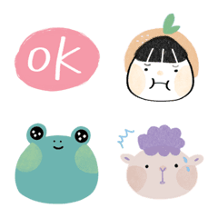Onigiri baby and animals emoticon pack