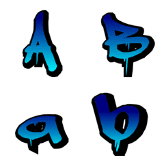 Decoration Emoji like  Graffiti font
