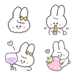 fluffy  bunny emoji