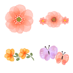 Connect and cute Flower Emoji