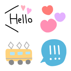 Basic greetings and cute emoji