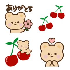 cherries and bear
