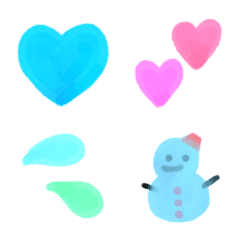 Watercolor painting emoji colorful