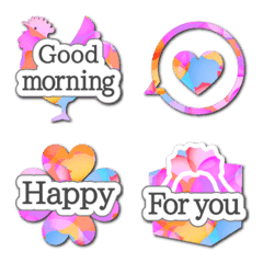happy colorful - Emoji of a word -