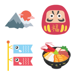 日本の祝日と文化の絵文字