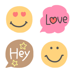 Greetings and cute emoji