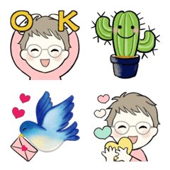 Useful pink Senior-chan emoji (daily)