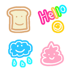 Colorful, happy emoji