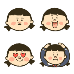 Simple Emoji of a cute girl