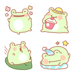 Fluffy frog emoji