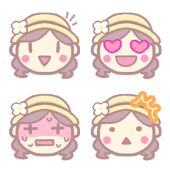 Straw hat girl emoji