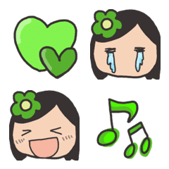 Fan of green Emoji