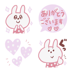 Rabbit emoji of polka dots