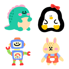 Tiny cuteness colorful emoji