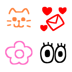 Useful simple old fashion emoji