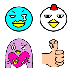 surreal penguins town friends emoji 3
