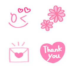 Cute emoji full of pink!