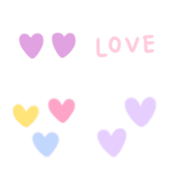 pastel color hearts Emoji.