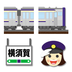 kanagawa train & running in board emoji2