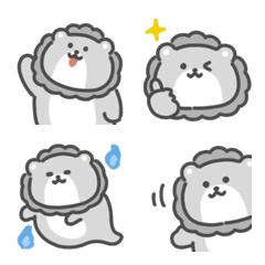 Monochrome lion emoji