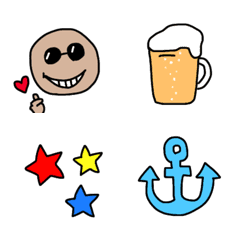 Summer, tropical, cute emoji