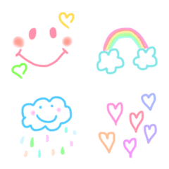 Colorful happy emoji.