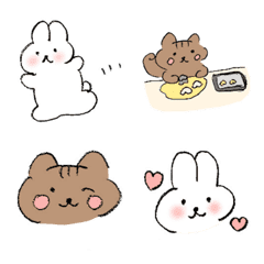 Squirrel and Rabbit Emoji