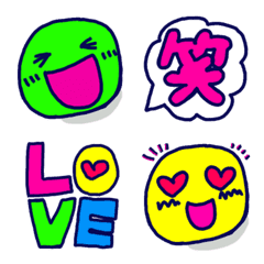 Dripping Slime Emoji (neon colored)
