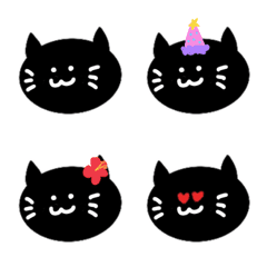 Black cat Aloha-san Emoji