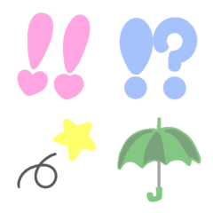 Pastel-style colorful emoji