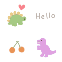 pastel color dinosaurs