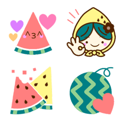 Cute watermelon emoji