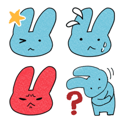 Emoji of Blue rabbits