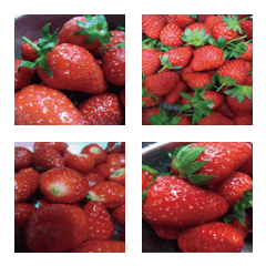 Various sweet strawberries
