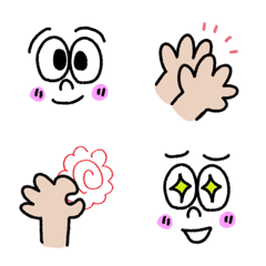 Emoji with hands and facial expressions