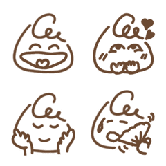 Brown single color Emoji 3