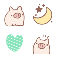 Kawaii piglet emoji3