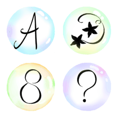 Soap bubble Emoji alphabet01
