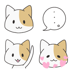 Very cute calico emoji