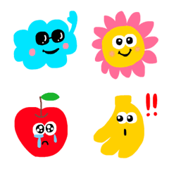 Colorful happy emoji..