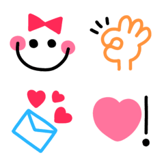 Colorful pop kawaii emoji