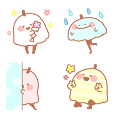 fluffy & cute umbrella character emoji