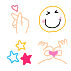 Colorful and happy emoji set