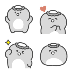 Monochrome kappa emoji