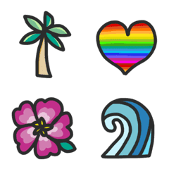 Hawaiian ALOHA Summer style Emoji